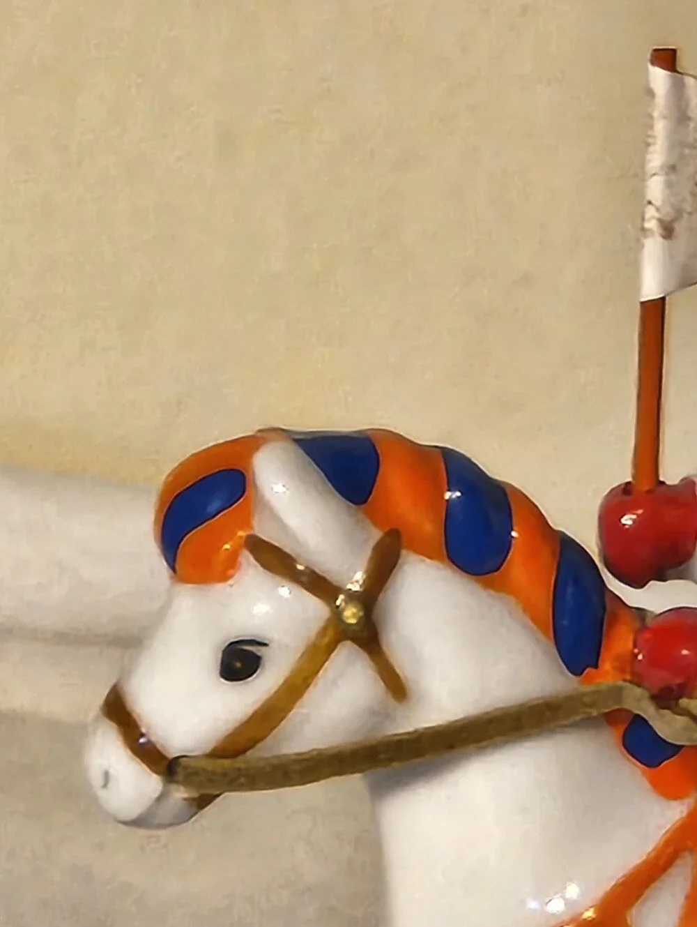 2007 Danbury Mint New York Mets Rocking Horse Santa Christmas Ornament In Box